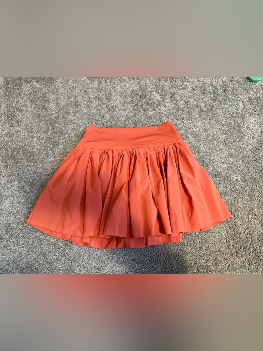 Offline by Aerie orange pleated mini skirt w/built-in shorts Size XS